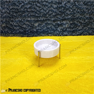 شکلات خوری متوسط سنگی پایه میخی نقره‌ای سنگ سفید ازنا 