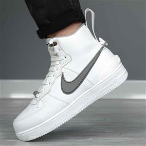 کتونی مردانه نایک 1 ایرفورس ساقدار سفید طوسی