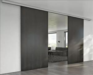 مکانیزم Wall Hang Side دو درب ریلی متقارن برقی مدل مگنتیک سینکرونایز جهت (درب های چوبی) فانتونی K092