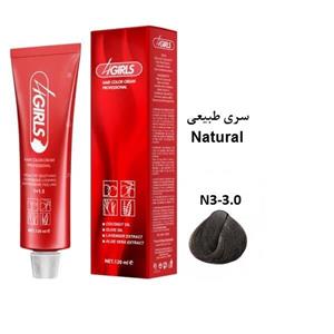 رنگ مو فورگرلز N3 طبیعی قهوه‌ای تیره