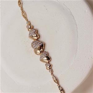 دستبند قلبی فول نگین برند ژوپینگ زنانه کد 002938