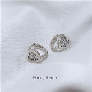 گوشواره حلقه‌ای طرح قلب ژوپینگ E-0854