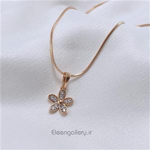 پلاک دخترانه طرح گل ژوپینگ E-0848