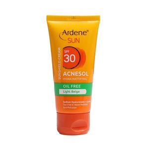 کرم ضد آفتاب SPF 50 فاقد چربی مات کننده بژ روشن آردن سان