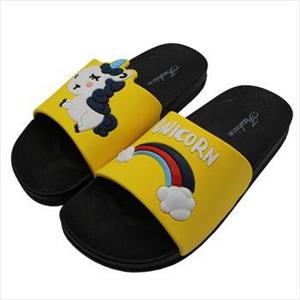 دمپایی دخترانه نیکتا مدل 304 یونیکورن کد 1157 زرد