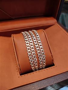 زنجیر نقره مدل کارتیه- کد C332