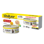 کنسرو غذای گربه شایر با طعم فیله مرغ Shayer Natural With Chicken Fillet بسته 3 عددی