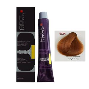 رنگ مو فیدل بلوند عسلی تیره شماره 6.34 حجم 100 میل