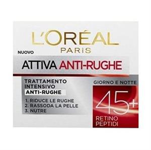 کرم ضد چروک رتینول  45 سال لورال Loreal مدل Attiva Anti-rughe حجم 50 میل 