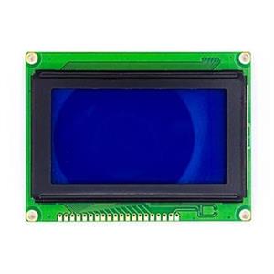 نمایشگر GLCD 64x128 گرافیکی بک لایت آبی با درایور KS108 فریم بزرگ