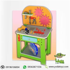میز ابزار چوبی کودک مدل چرخ دنده