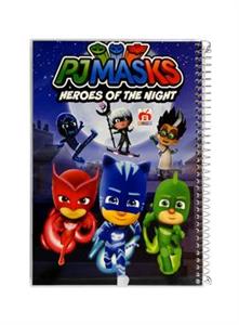 دفتر نقاشی 100 برگ نهال آلما طرح PJMASKS 