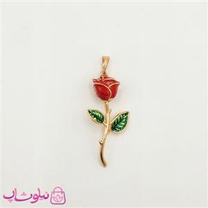 پلاک دخترانه ژوپینگ مدل گل رز کد 1241