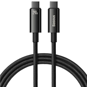 کابل تبدیل USB-C باسئوس مدل (TUNGSTEN GOLD (240W طول 3 متر