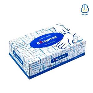 دستکش معاینه وینیل رژمد سفید سایز لارج کارتن ۴۸ بسته ای