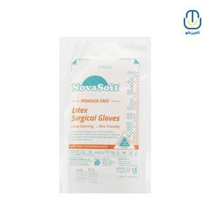 دستکش جراحی بدون پودر نوا سایز ۶/۵ کارتن ۵۰۰ جفتی