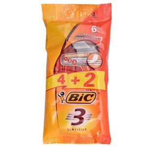 خودتراش 3 لبه بیک Bic بسته 6 عددی