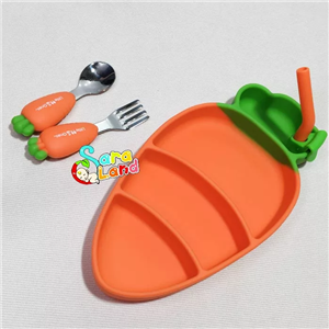 ست غذاخوری سیلیکونی طرح هویج لیتل وان