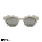 عینک آفتابی فانتزی زنانه با فریم سفید رنگ، ویفرر و لنز آینه ای شنل مدل FA455