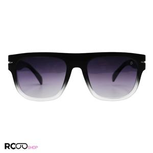 عینک آفتابی David Bekham با فریم مشکی و سفید، مربعی و لنز پلاریزه مدل UM2436