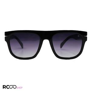 عینک آفتابی پلاریزه David Bekham با فریم مشکی، مربعی و لنز دودی هایلایت مدل UM2436