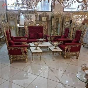 مبلمان 6 نفره بدنه طرح طاووس با تنوع رنگ پارچه و فوم درجه یک دارای ضمانت