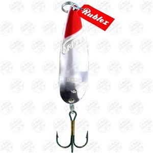 قاشقک ماهیگیری نقره ای قرمز روبلکس ۸۱ میلیمتر ۲۴ گرم RUBLEX ORKLA 6 ATR