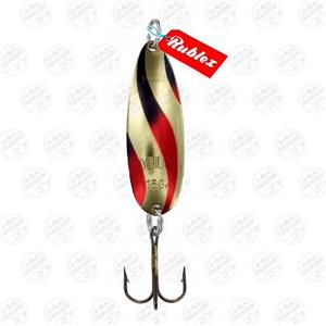 قاشقک ماهیگیری طلایی مشکی قرمز روبلکس ۶۰ میلیمتر ۱۵ گرم RUBLEX ORLAC 5 ONR