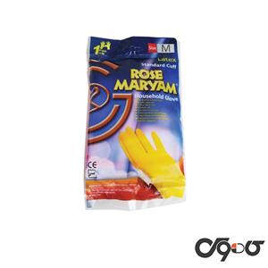 دستکش رز مریم ساق کوتاه سایز M  –  جین12عددی