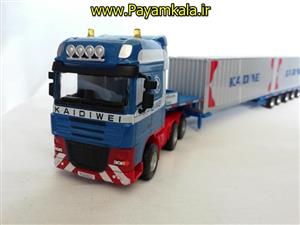 low bed transporter blue 1/50 by KDW ماکت تریلی 