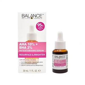 سرم پوست لایه بردار بالانسBalance  مدل  ۲% AHA 10%BHA حجم 30 میل