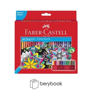 faber-castell / مداد رنگی / 60 رنگ / جعبه مقوایی / قرمز رنگ / 111260