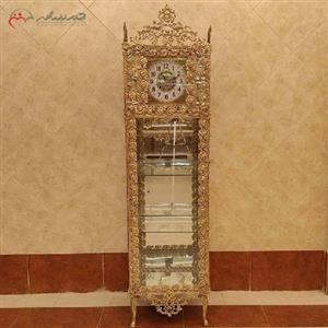 بوفه ی برنزی ساعت دار مدل گل رز، طراحی شیک کد 805