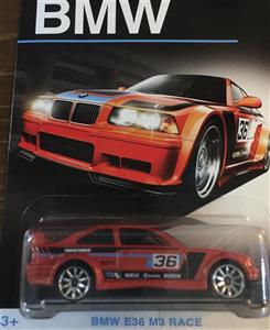 BMW E36 M3 Race Orange 1/64 by Hotwheels ماکت ماشین بی ام دبلیو 