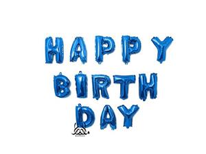 بادکنک فویلی حروف HAPPY BIRTH DAY آبی تیره