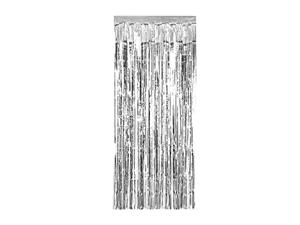 پرده تزیینی متالایز نقره ای