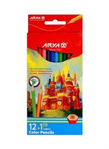 مداد رنگی 12 1 رنگ آریا طرح قلعه