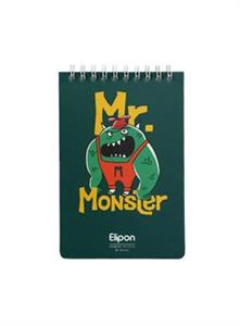 دفتر یادداشت 80 برگ الیپون سایز 15×10 طرح Mr.Monster 