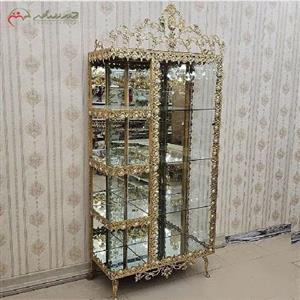 بوفه سه طبقه ی باکس دار طرح خورشید و برگ به رنگ فورتیک با ضمانت کد 7538