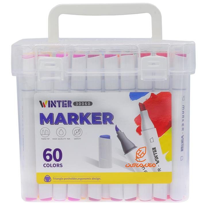 ماژیک راندو 60 رنگ دو سر وینتر WINTER