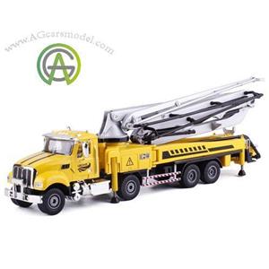 Concrete Pump Truck Yellow 1/55 by KDW ماکت کامیون پمپ بتن 