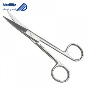 قیچی دو سر تیز ۱۴ سانتی متر خمیده برند SM