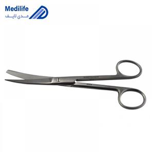 قیچی یک سر تیز ۱۸ سانتی متر خمیده برند SM