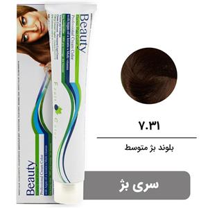 رنگ مو بیوتی سری بژ شماره 7.31 بلوند متوسط BEAUTY GARNIC PROFESSIONAL CREAM HAIR DYE BEIGE SERIES NUMBER MEDIUM BLONDE 100ML 