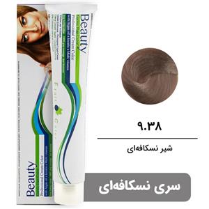 رنگ مو بیوتی سری نسکافه ای شماره 9.38 شیر نسکافه ای BEAUTY GARNIC PROFESSIONAL CREAM HAIR DYE NESCAFE SERIES NUMBER 9.38 MILK NESCAFE 100ML