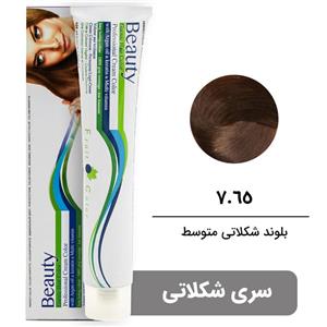 رنگ مو بیوتی سری شکلاتی شماره 7.65 بلوند شکلاتی متوسط BEAUTY GARNIC PROFESSIONAL CREAM HAIR DYE MOCHA SERIES NUMBER 7.65 MEDIUM MOCHA BLONDE 100ML