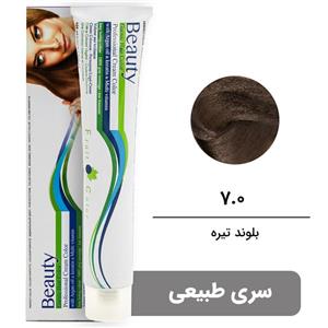 رنگ موی بیوتی سری نچرال طبیعی شماره 7.0 بلوند تیره BEAUTY GARNIC PROFESSIONAL CREAM HAIR DYE NATURAL SERIES NUMBER 7 0 DARK BLONDE 100ML