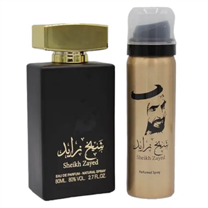ست ادکلن و اسپری مردانه شیخ زاید گلد Sheikh Zayed Gold حجم 80 میلی لیتر