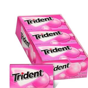 آدامس تریدنت trident مدل آدامس بادکنکی bubblegum بسته 12 عددی