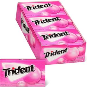 آدامس تریدنت trident مدل آدامس بادکنکی bubblegum بسته 12 عددی